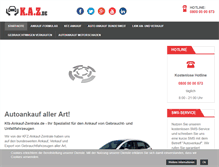 Tablet Screenshot of kfz-ankauf-zentrale.de